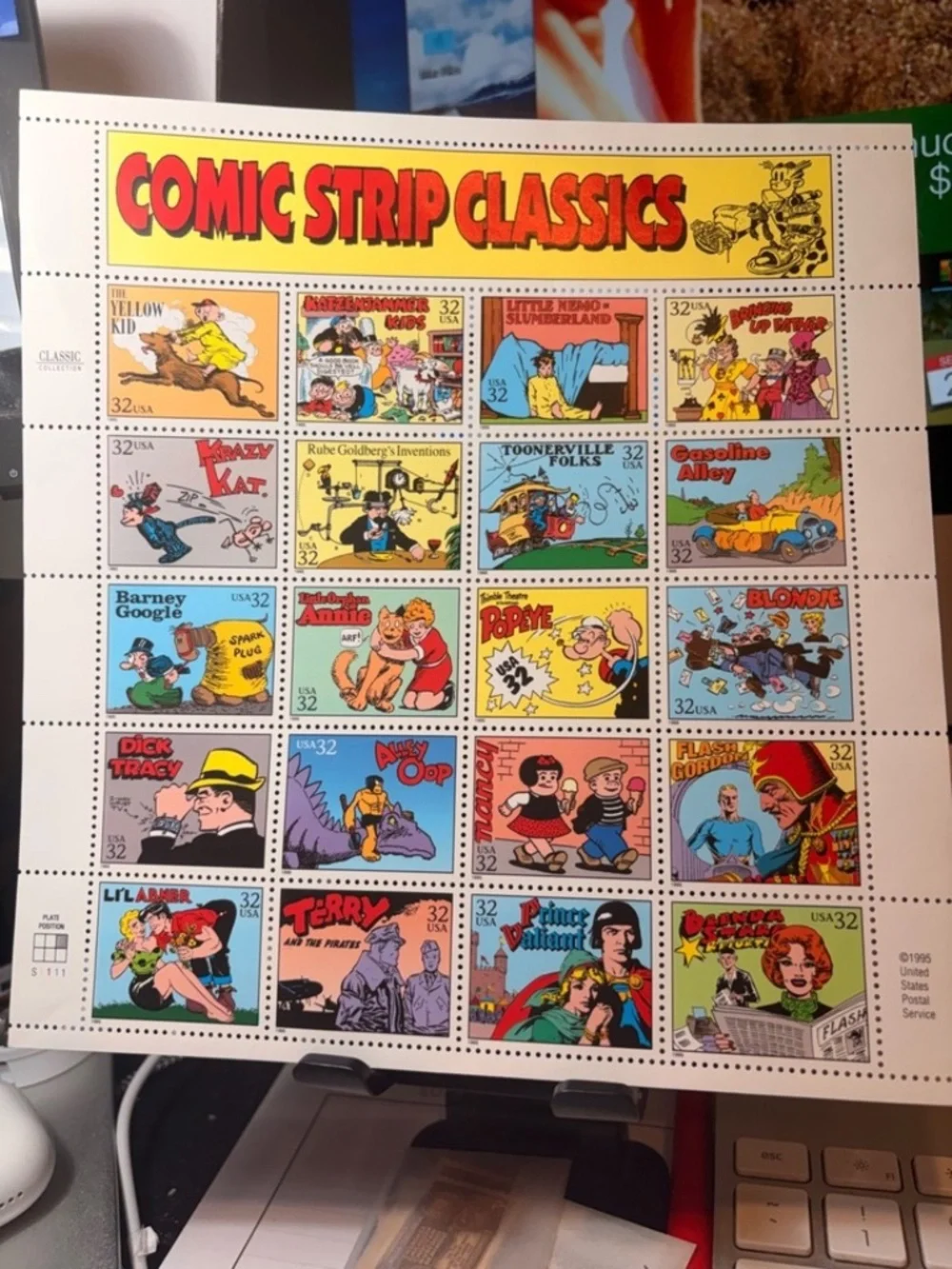 Comic Strip Classics DS 32 Cent Sheet 1995 Dick Tracy Popeye #206531838349